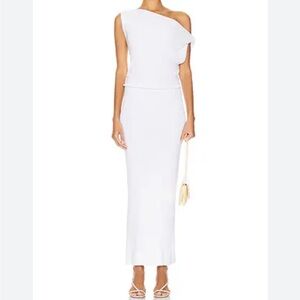 Sunday One-Shoulder White Maxi Dress